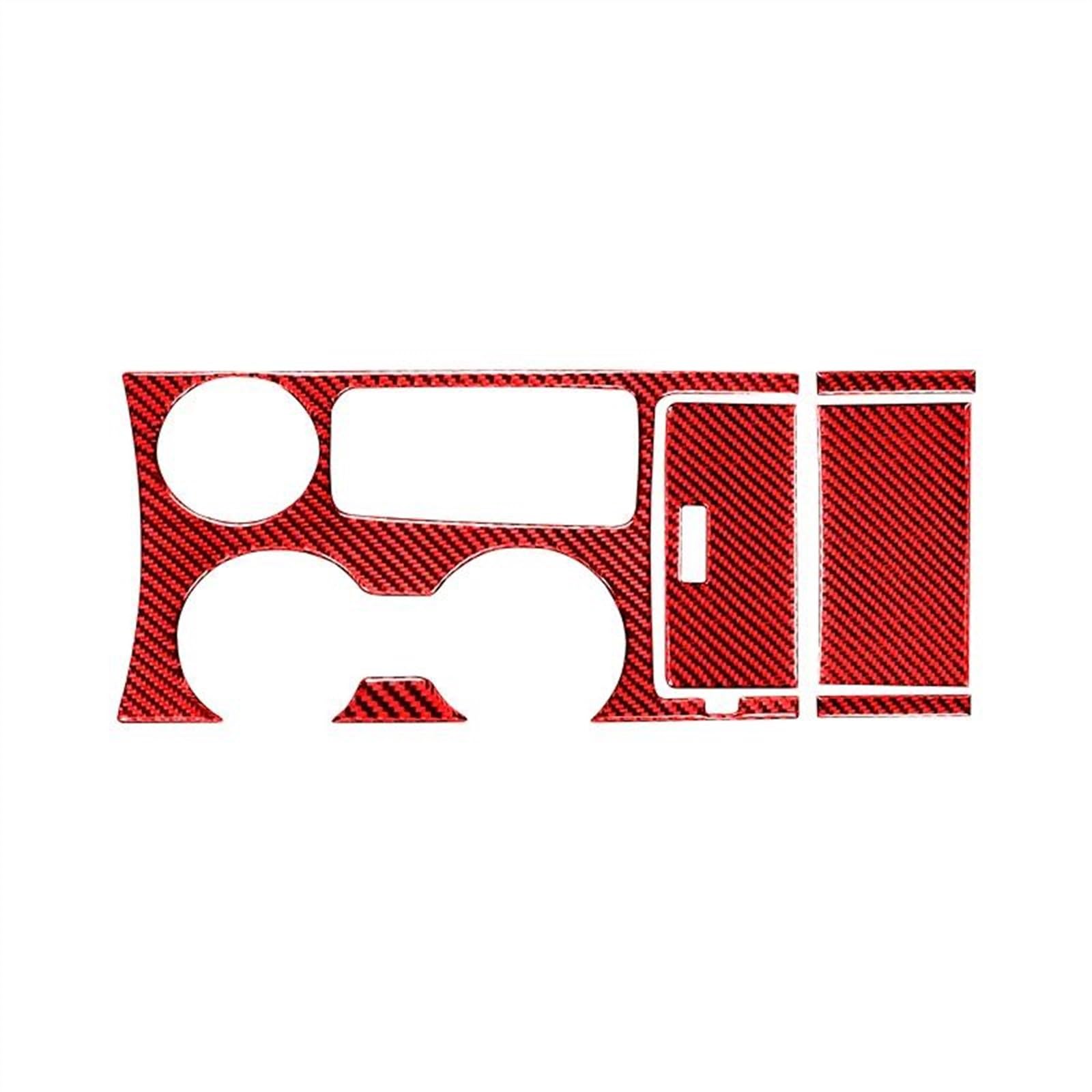Piwine Rosso Carbon Fiber Car Interior Left Water Cup Gear Panel Decoration Cover Trim Sticker Decal For Ford For Explorer 2013-2019