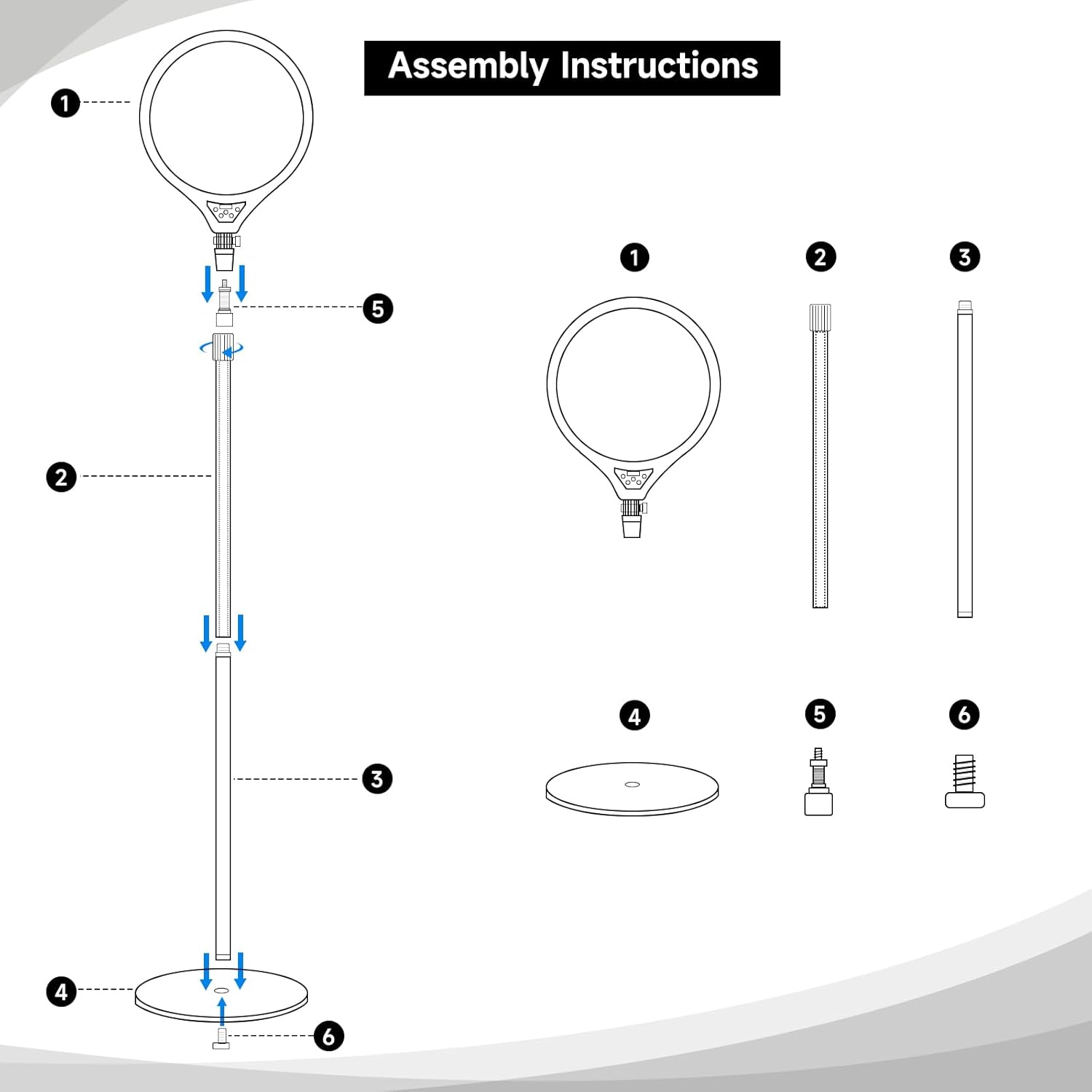 Ring Light with Stand, 14" Professional LED Camera Lighting for Video Recording, Adjustable Height Content Creator Essentials Kit, Selfie Ring Light for TikTok YouTube
