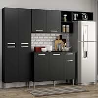 Cozinha Compacta Pequim 9 Portas Mp2933 Multimóveis Preto