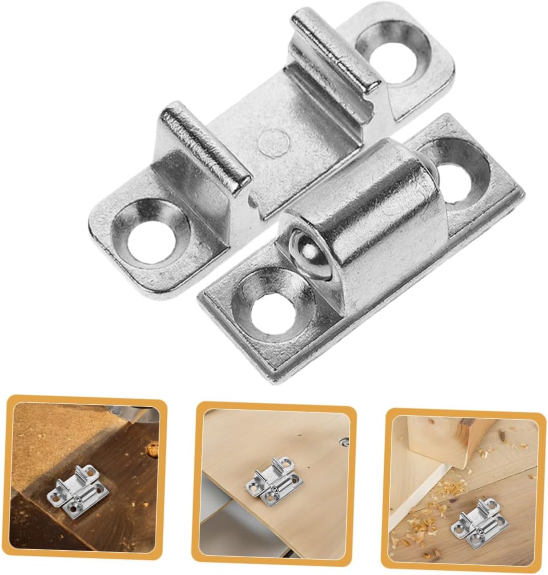 6pcs Stainless Steel Range Hood Glass Panel Latches Metal Mounting Hardware for Kitchen Hood Door Fasteners Replacement Compatible Multiple Models