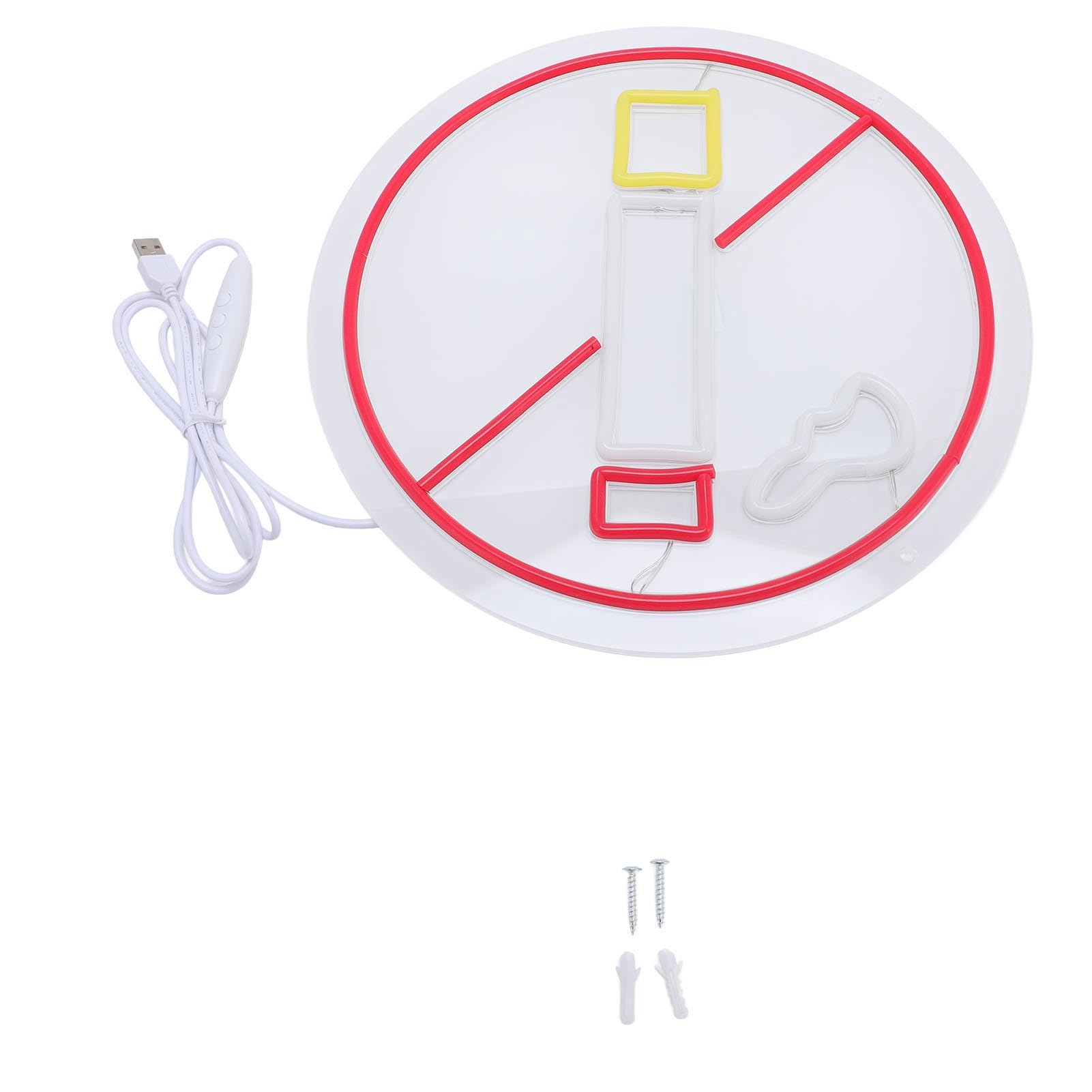 Letrero de neón LED no fumar para cumplir normativas en espacios públicos