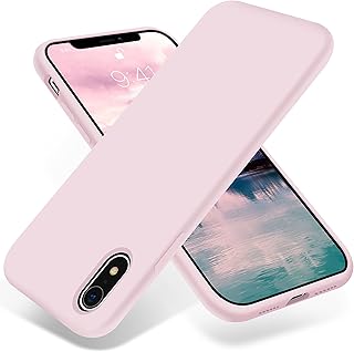 Dl3 Mobilak Compatible with iPhone XR Case, Liquid Silicone Case, Full Body Protective Cover, Shockproof, Slim Phone Case, Anti-Scratch Soft Microfiber Lining (Ice Pink)