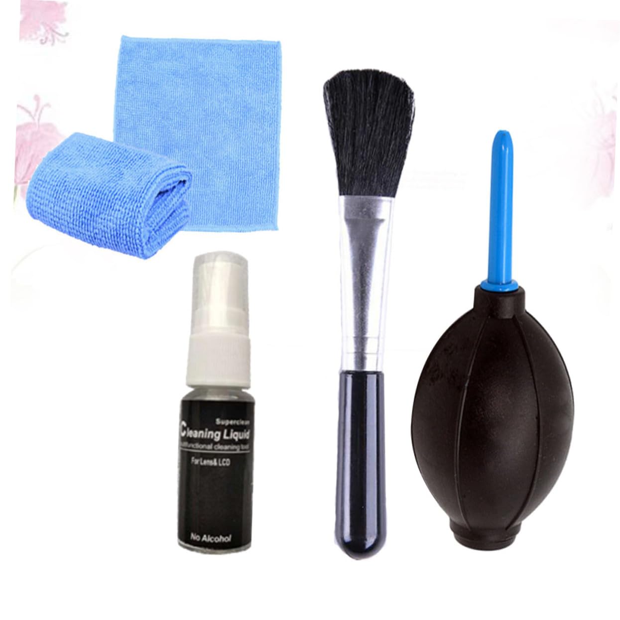 Housoutil 4pcs Home Cleaning Brush Cleaning Products Laptop Dust Cleaner Screen Spray Desktop Cleaning Kit Gadgets Screen Screen Cleaner Computer Remove Dust Brush Keyboard Brush Black