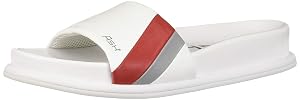Ash Team Womens Slippers-Indoor Outdoor House Shoes with Anti-Slip Sole Stylish Comfortable White red 11