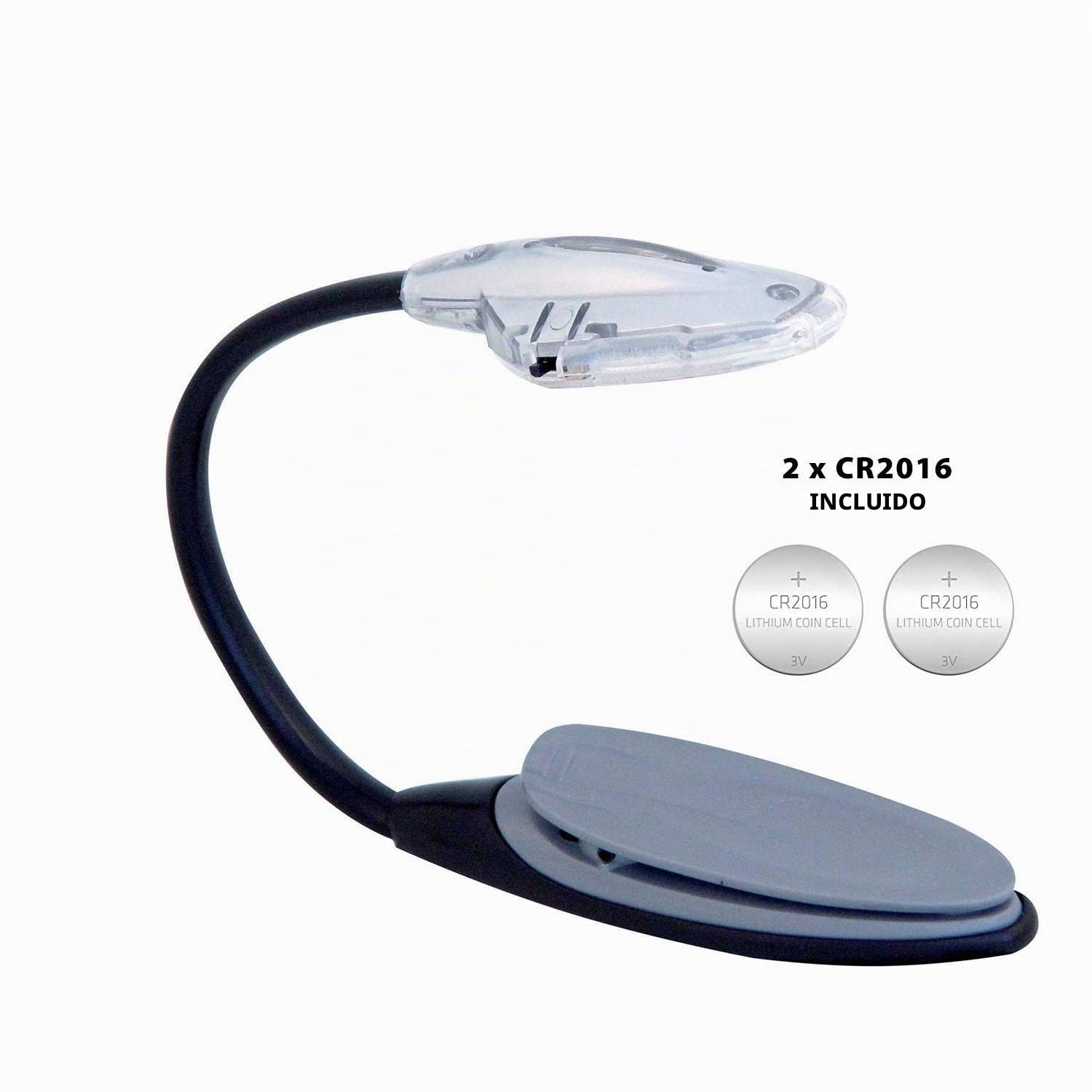 VeLamp IN232-Lámpara de lectura LED, plástico, color Gris