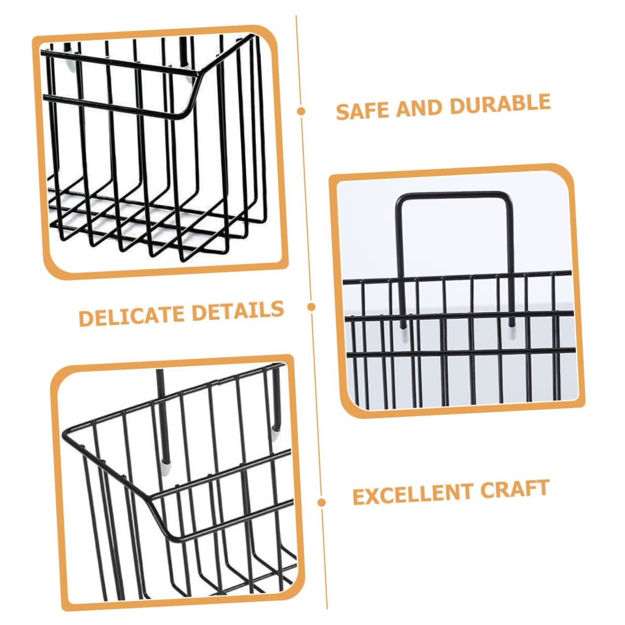 Cabilock Hanging Drain Basket Multi Functional Wall Organizer for Kitchen Bathroom Water Resistant Storage Holder for Toiletries Spice Bottles