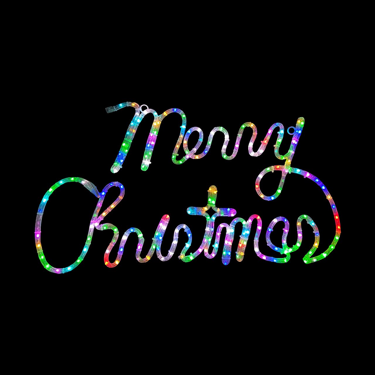 (similar) (incomplete)RGB Color Changing LED Rope Light Merry Christmas Motif with Multi-Function Controller - Lighted Silhouette - 31 Inch