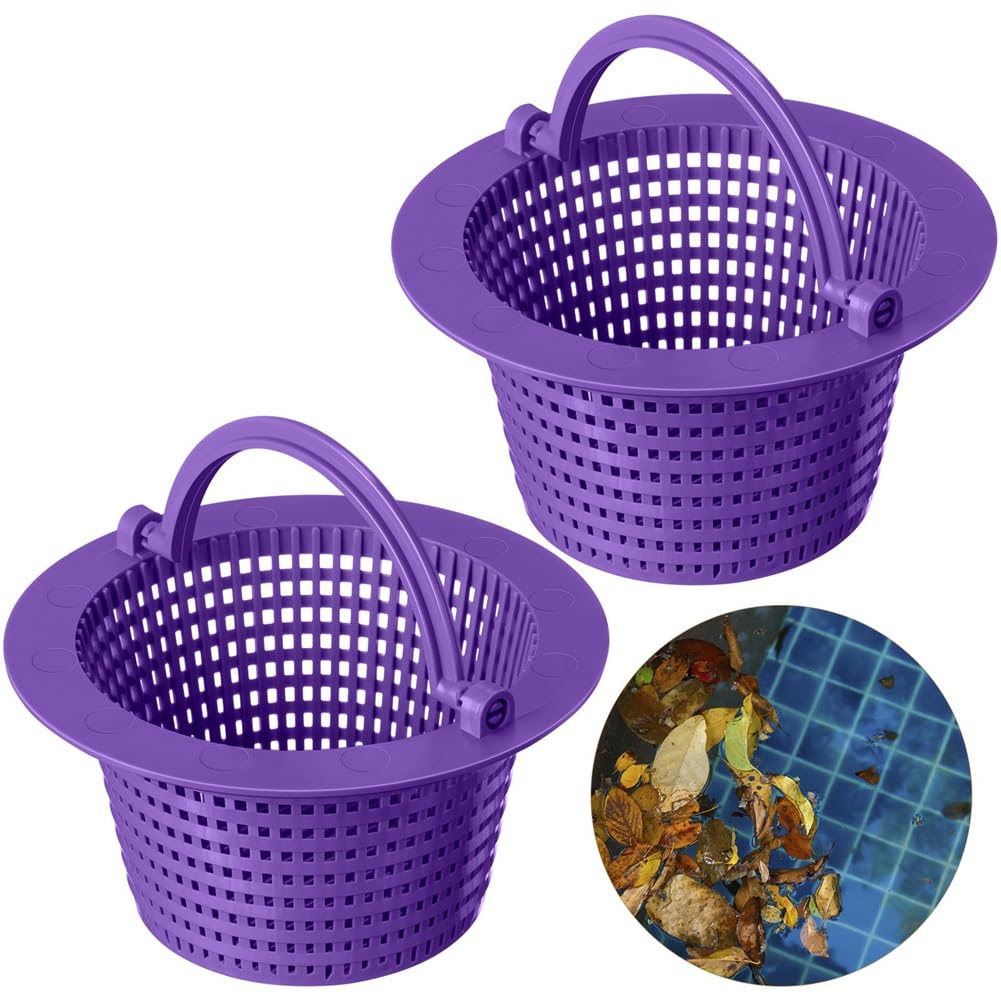 Flaroey Skimmer Basket For Inground Pool Swimming Pool Skimmer Basket Handle Pool Strainer Basket Purpler