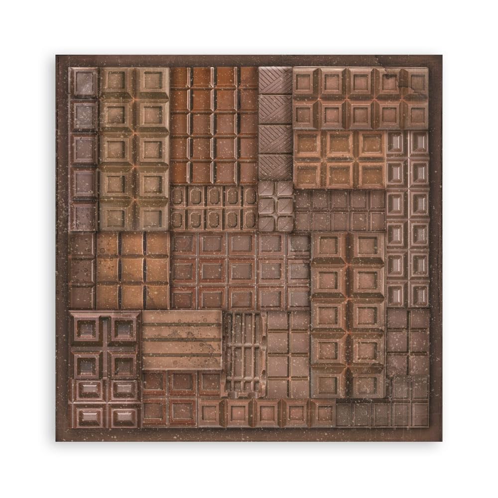 Scrapbooking Pad 22 hojas cm 20,3 x 20,3 (8 pulgadas x 8 pulgadas) Single Face Coffee and Chocolate