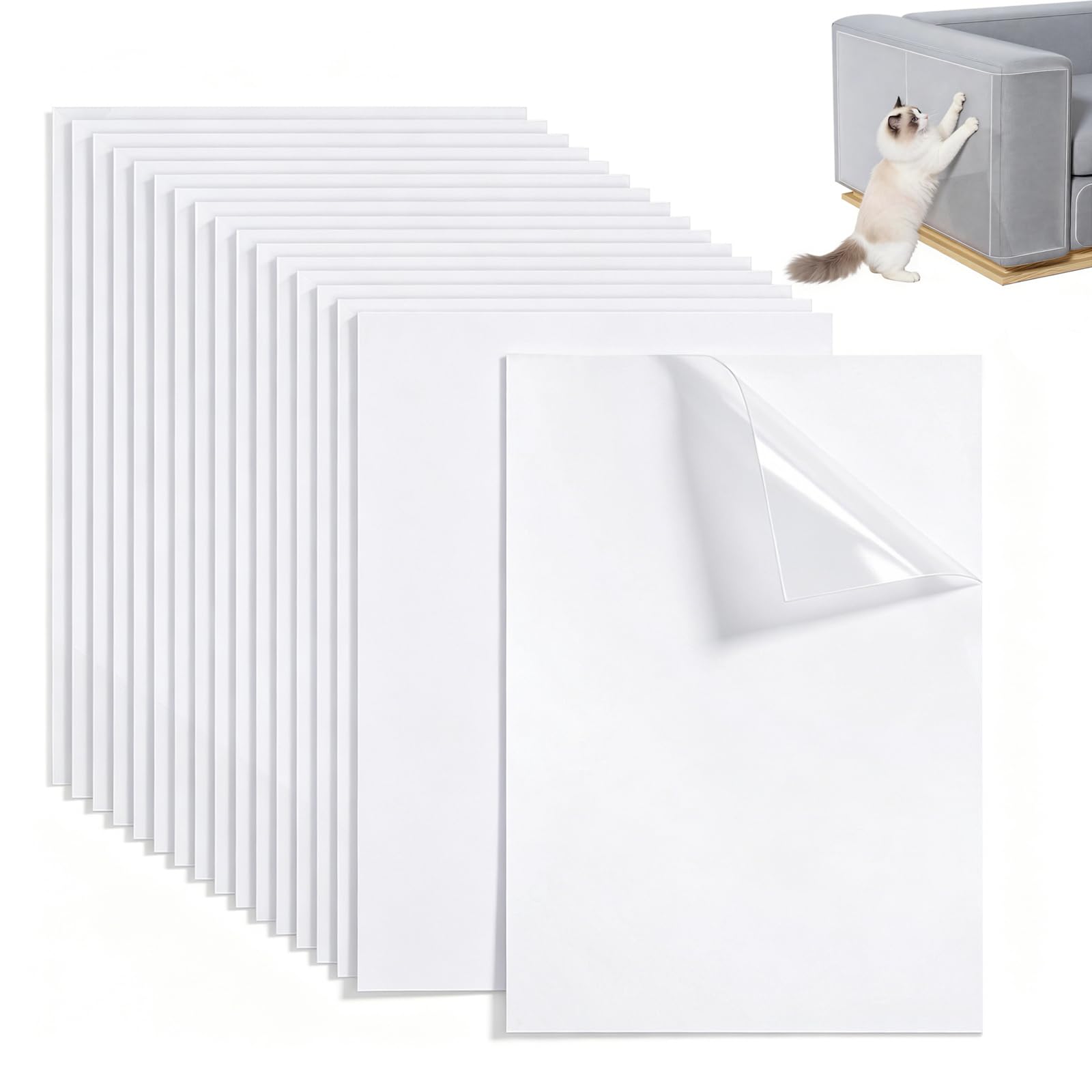 20 PCS Anti Cat Scratch Furniture Protector, 43 x 30cm Cat Sofa Protector Door Protectors from Cats Scratching Dog Anti Scratch Tape for Couch Chairs Wall Carpet
