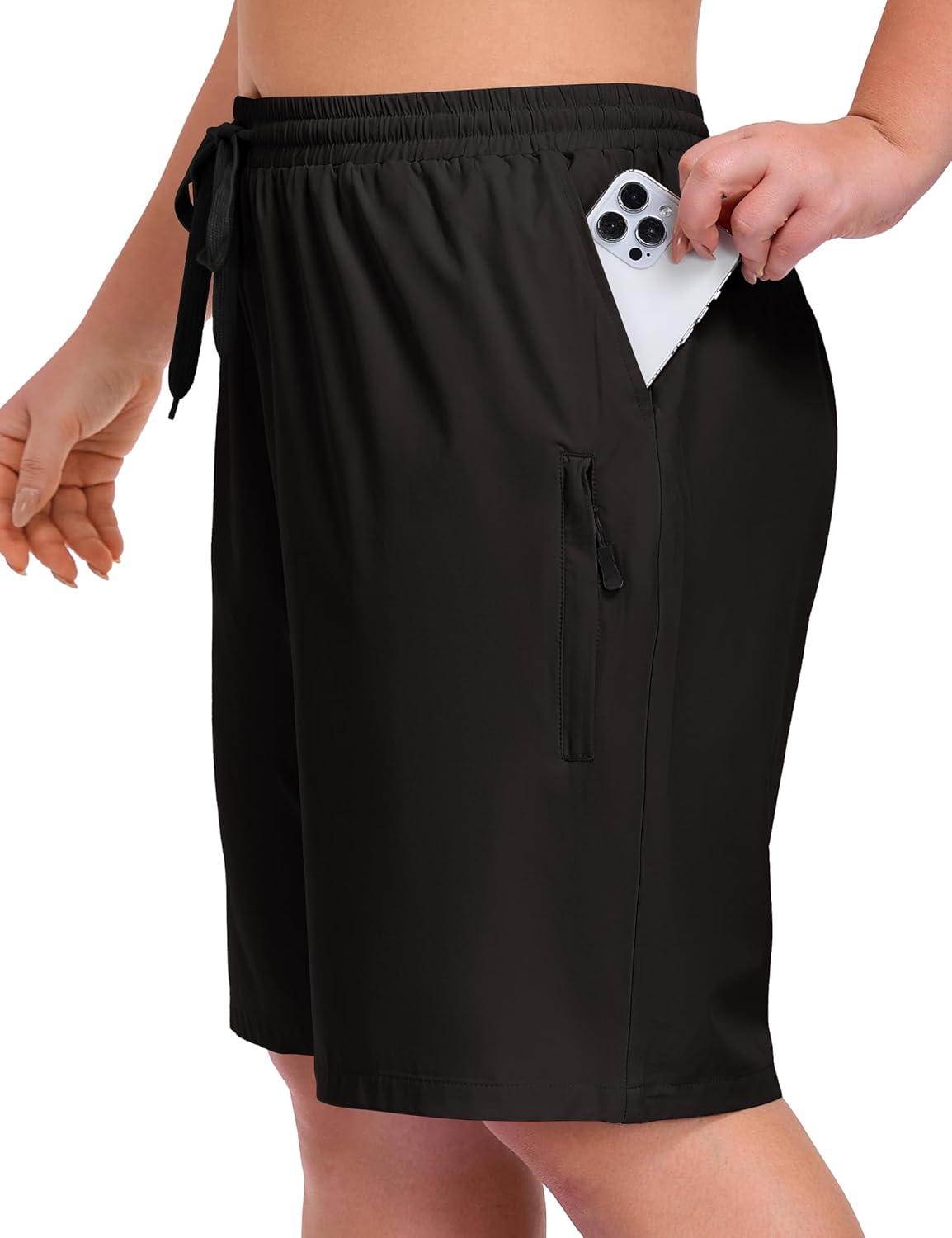 FOREYOND Women's Plus Size Cargo Shorts Lightweight Workout Pants for Active Athletics & Casual Hiking with Pockets
