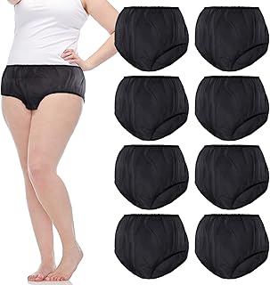 9 Pcs Waterproof Incontinence Underpants Plastic Pull on Cover Pants Leak Proof Incontinence Underwear Adult Diaper Cover Incontinence Supplies Washable Incontinence Pants (Black, S)