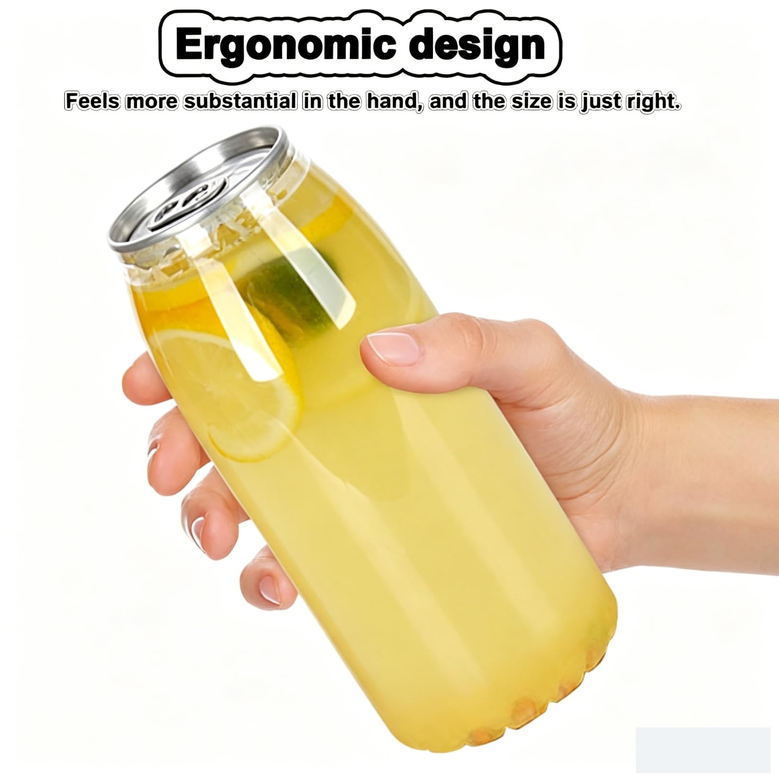 Confezione da 200 barattoli in plastica Pet Trasparente 330ml | Adatto per macchine sigillatrici di lattine e contenitori vuoti; ideale per bevande, succhi di frutta