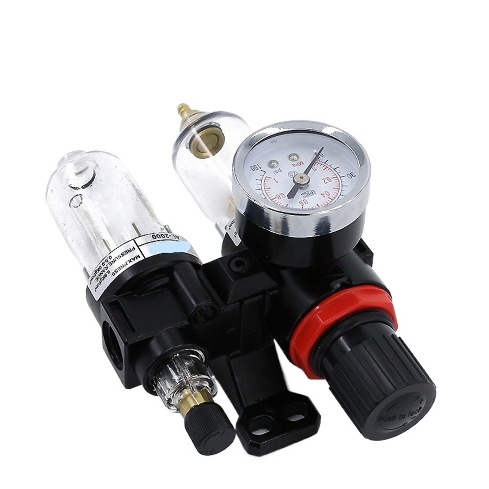 Séparateur d'eau pour filtre à air comprimé, Compresseur d'air, pompe à air, filtre, vanne de régulation de pression, séparateur, lot de 2, modèle AFC2000(G)