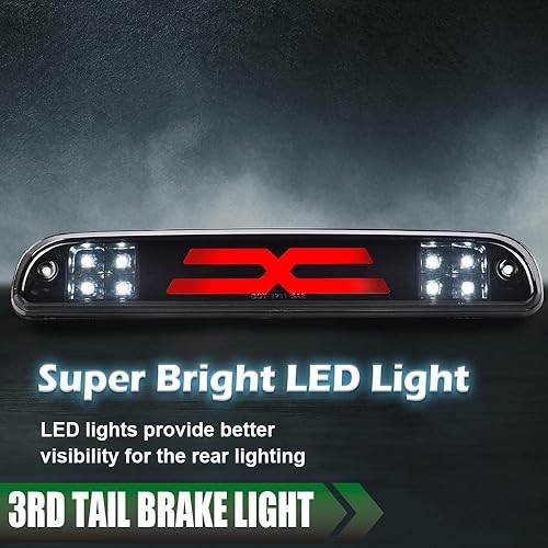 Vista 46 de GRAND ORANGE Tercera luz de freno LED compatible con Ford F150 2004-2008 /Compatible con Ford Explorer Sport Trac 2007-2010/Compatible con Ford Lobo