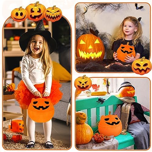 Halloween Pumpkin Cat Plush, 8.5in Halloween Stuffed Animals Cat, Fluffy Stuffed Pumpkin Doll Toy, Halloween Cat Plush, Halloween Plush Toys for Kids 5 61L+1RSCsrL. AC