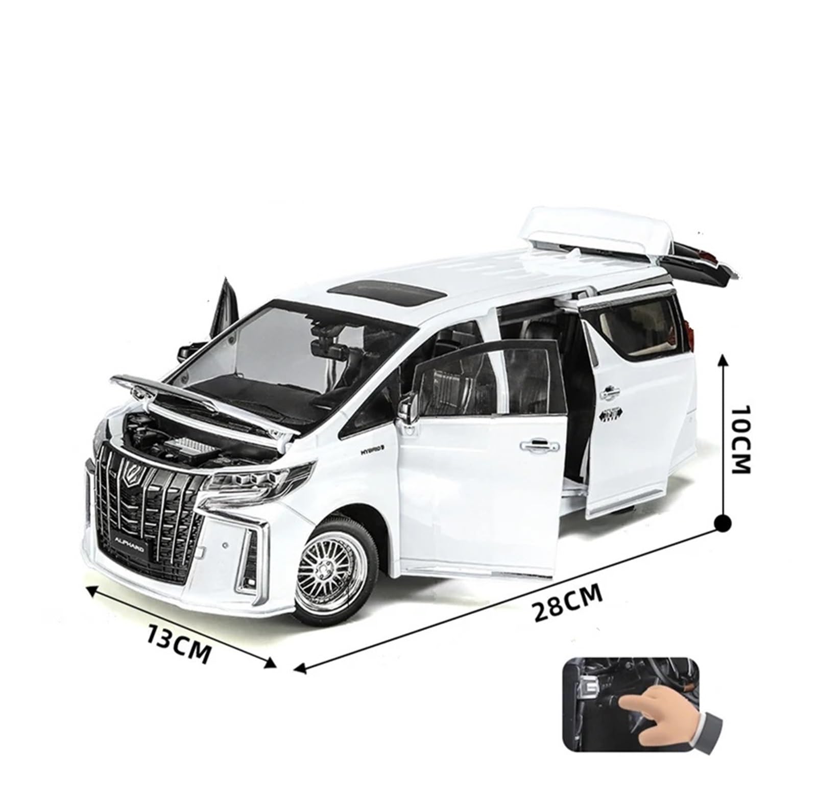 Amazon | ミニカーモデル 1/18 トヨタ アルファード MPV ダイキャスト  