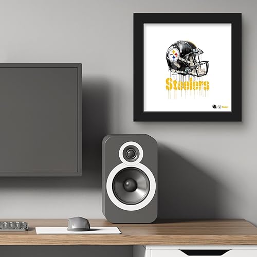Miniatura 5 de Trends International Gallery Pops NFL Pittsburgh Steelers - Póster de pared con casco de goteo, 12.00 x 12.00 pulgadas, versión del marco negro