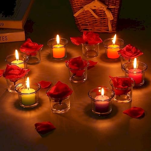 Miniatura 9 de Velas votivas naranjas de 10 horas para bodas, fiestas, Halloween, otoño y emergencia, juego de 36 velas a granel sin perfume para restaurantes y