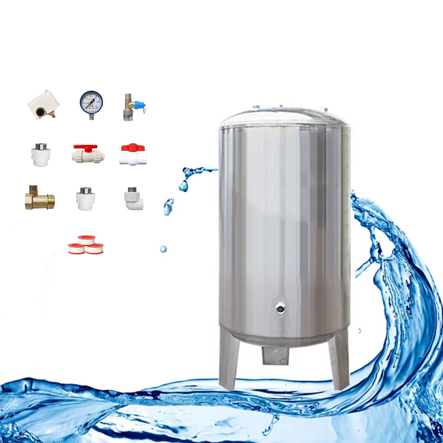 Depósito de presión resistente a la corrosión para bombas de pozo con diseño vertical