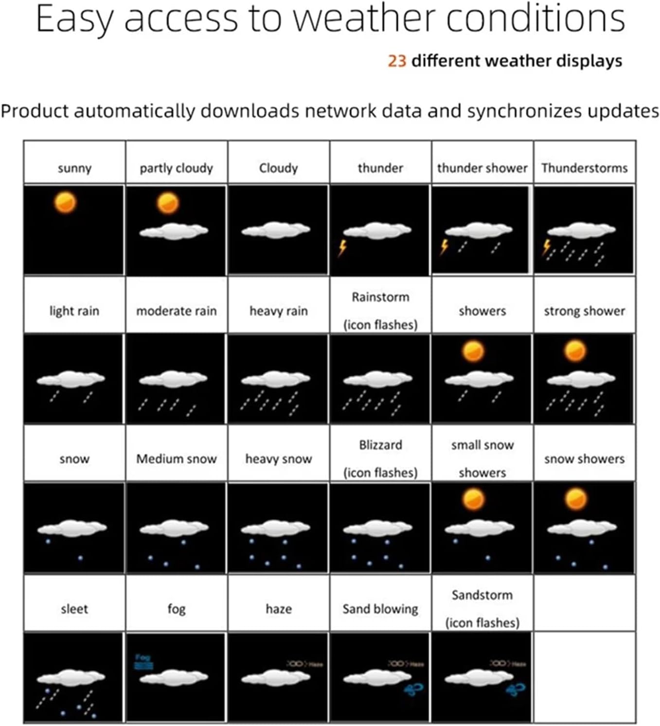 Weather Station Smart Weather Station Outdoor Indoor Sensor Thermometer Hygrometer Digital Snooze Alarm Clock Barometer Forecast,
