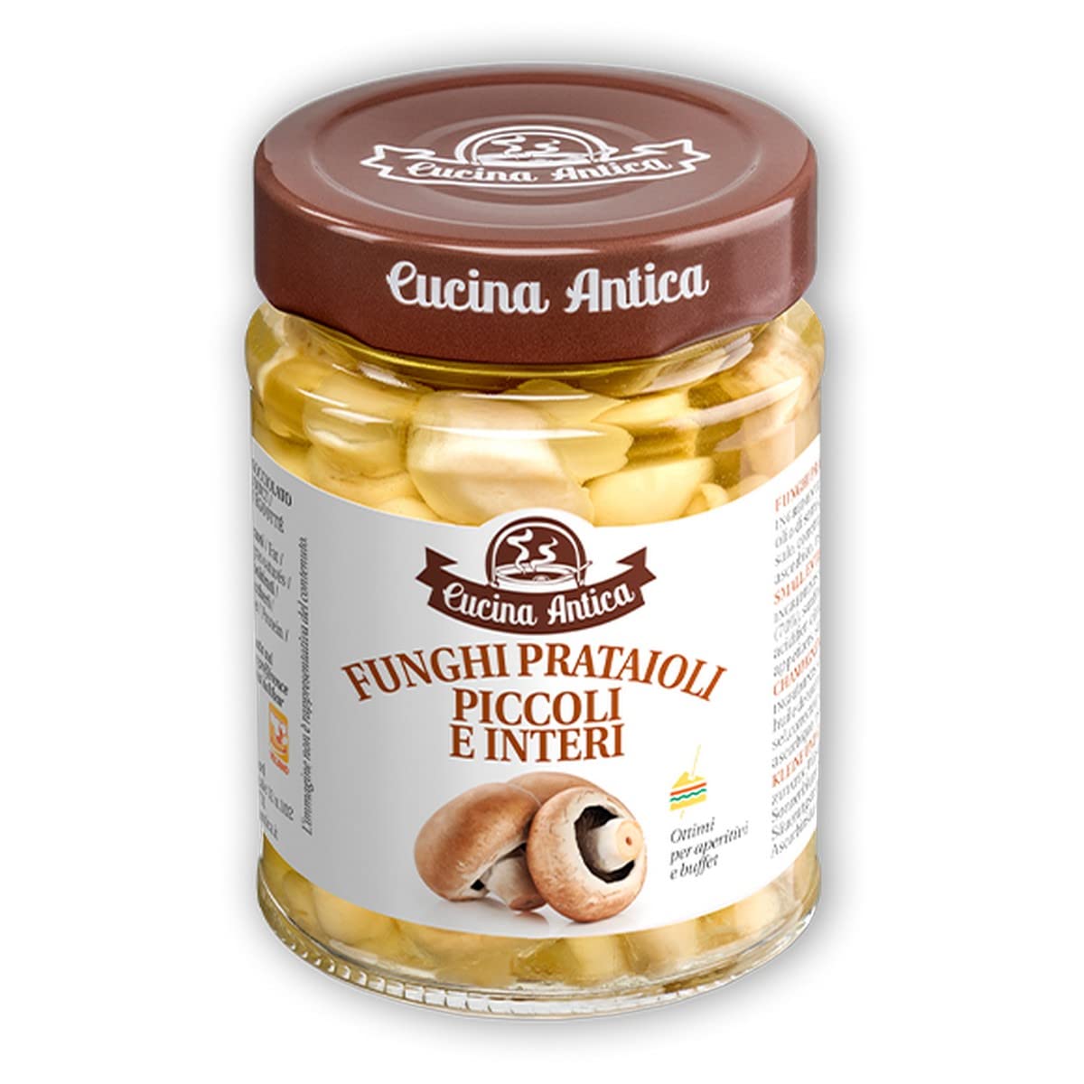 Cucina Antica - Champignons Prataioli Entiers - 3 Pots de 230 g