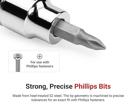 Miniatura 2 de TEKTON SHB91109 - Juego de llaves de vaso de 38 pulgadas con riel, 8 piezas (#1-#4, 316-38 pulgadas) SHB91109