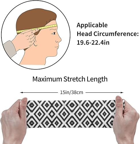 Miniatura 2 de Diademas de entrenamiento de hojas azules con fondo blanco para mujeres y hombres, antideslizantes, diadema deportiva para correr, diademas anchas