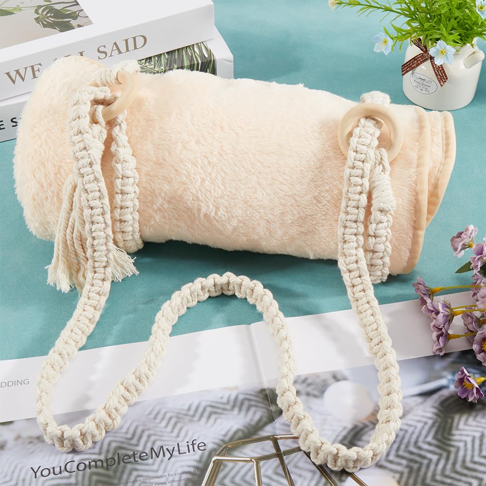 GORGECRAFT Macrame Yoga Mat Tracolla Da Trasporto per Tappetino Da Yoga Sling Carrier Mandorla Sbiancata Regolabile Da Viaggio Nappa A Tracolla In Cotone Intrecciato Yoga Cinghie Da Trasporto Sling
