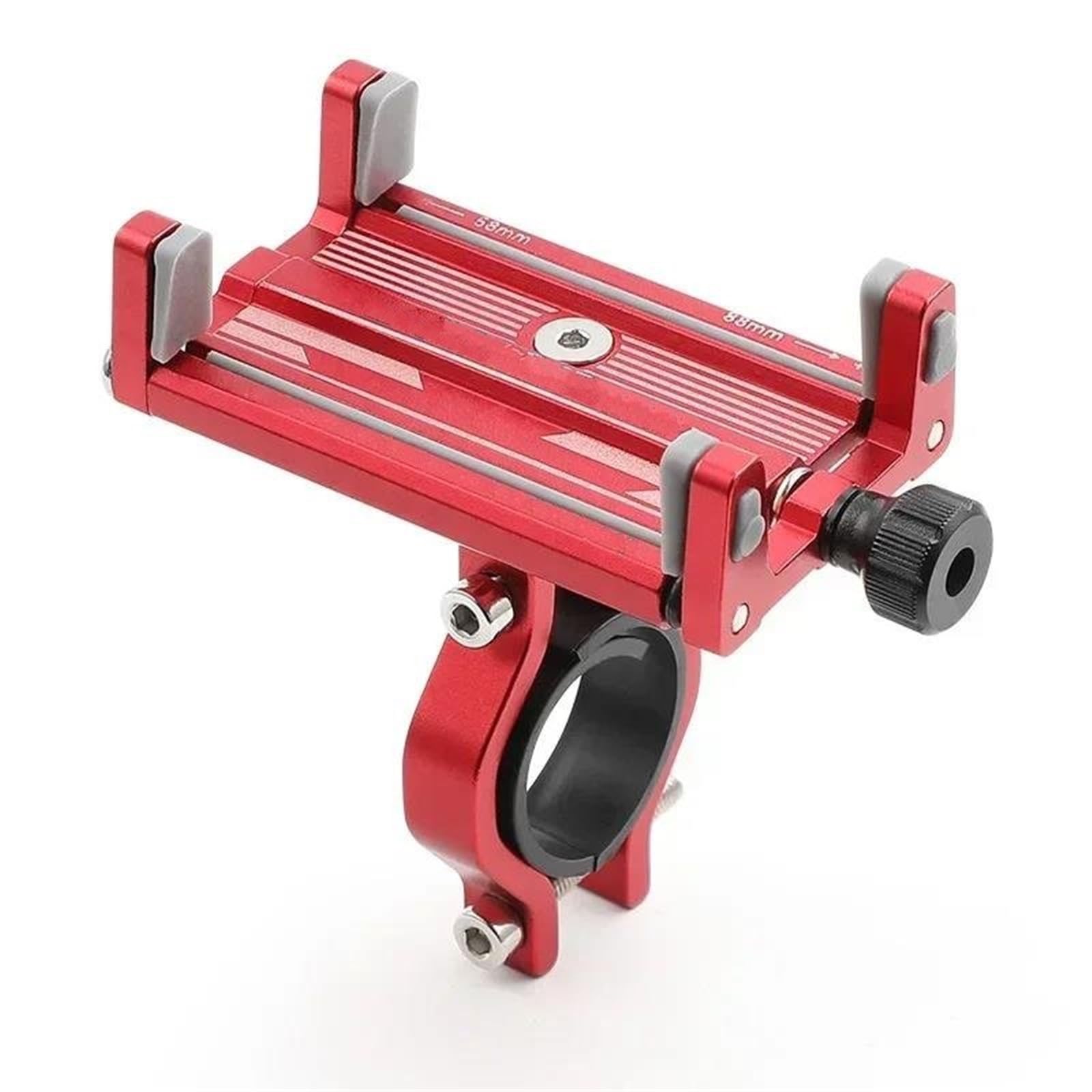 Supporto Telefono Bici A Artigli Telescopici Alluminio Moto Smartphone Staffa CNC(ROSSO)