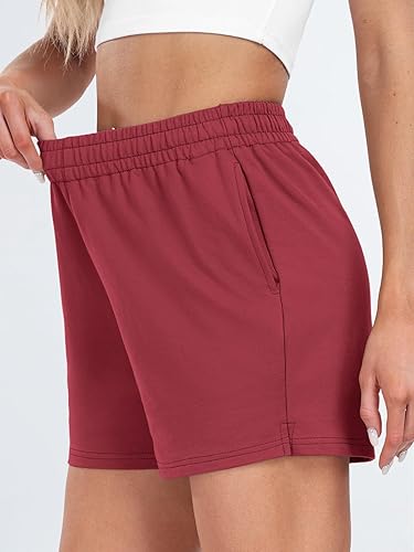 Miniatura 10 de AUTOMET - Pantalones cortos para mujer pantalones cortos casuales de cintura alta y deportivos para el verano pantalones cortos cómodos para gris,
