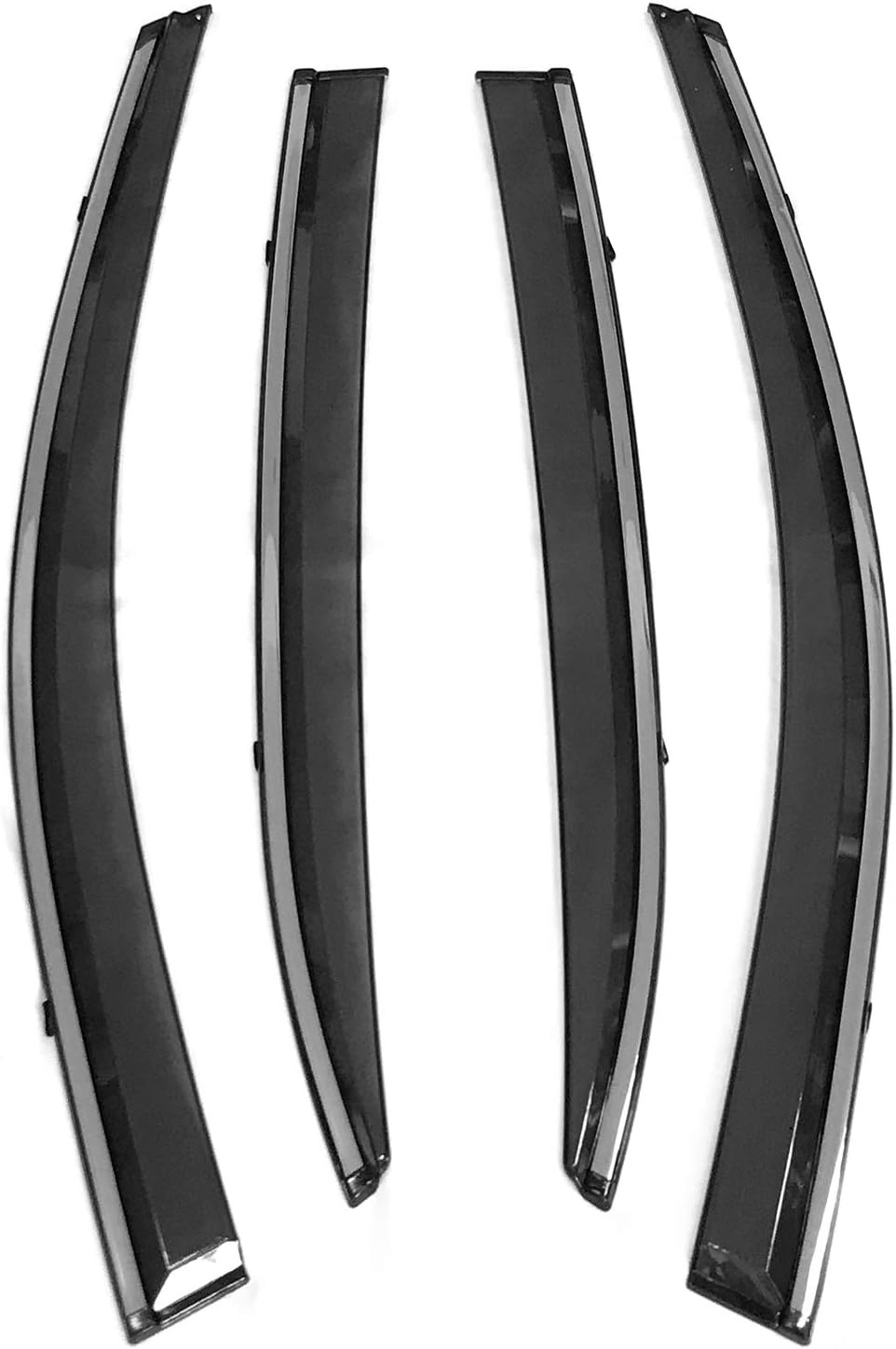 biosp Vent Visor For Mazda 3 Axela 2015 2016 2017 2018 Rain Sun Shade Window Deflectors Shield Wind Guard Side-Custom Fit 4 Pcs Set Smoke Gray