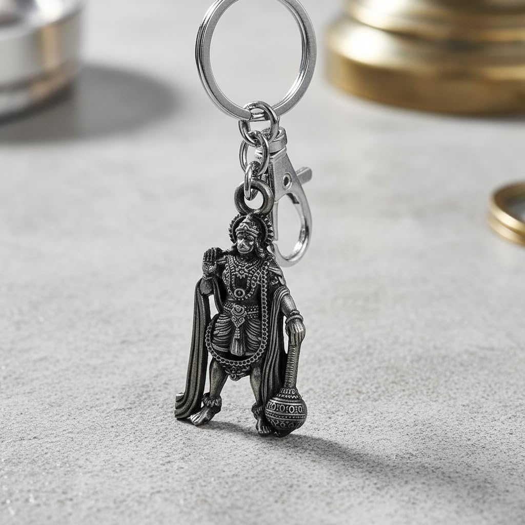 Pawanputra Hanuman Bajirang Bali Labster Keychain for Men and Women-image-11