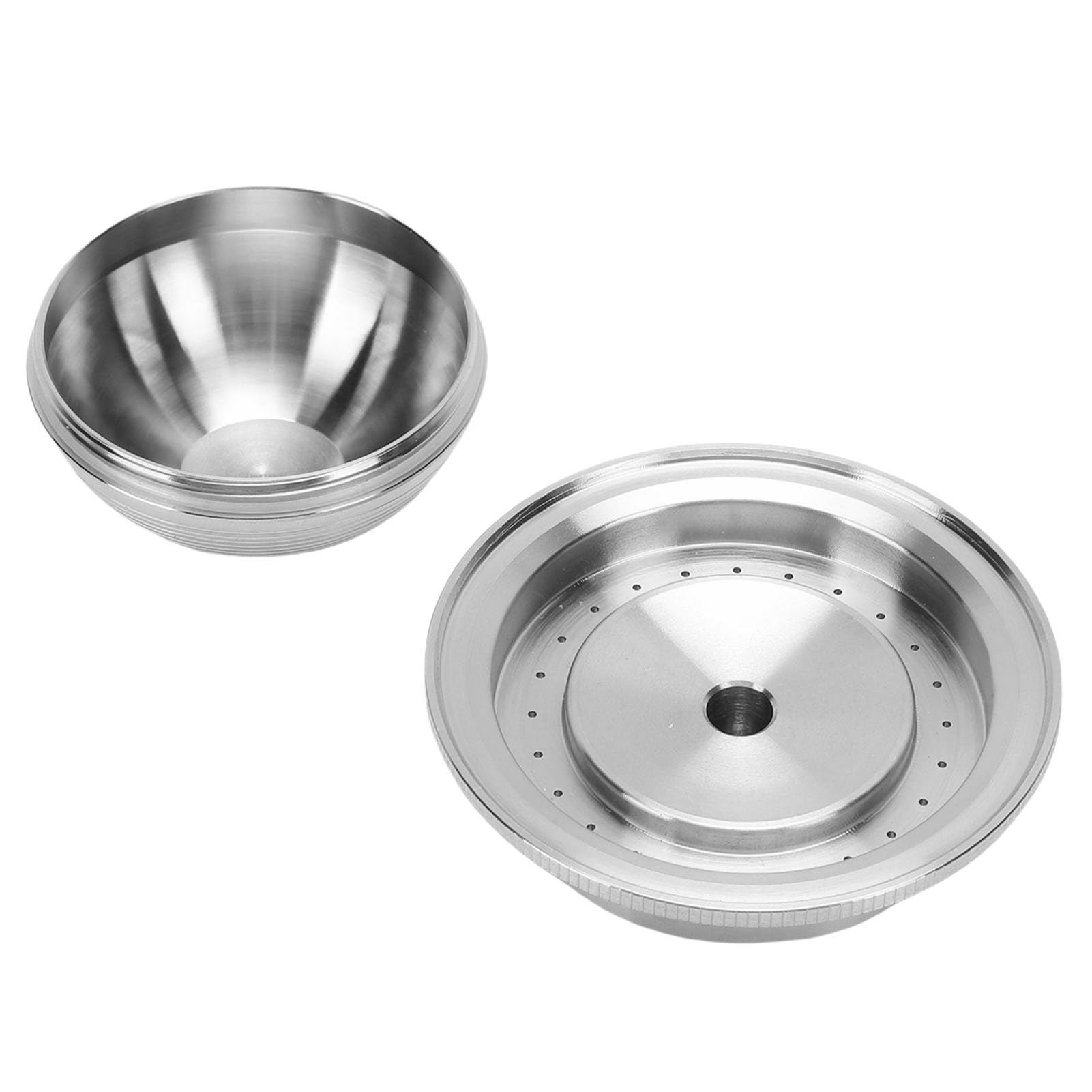 Cápsula de café Reutilizable, Cápsula de café Recargable de Acero Inoxidable de Grado Alimenticio de 80 Ml, Fácil de Limpiar con Cuchara de Cepillo para Máquina de