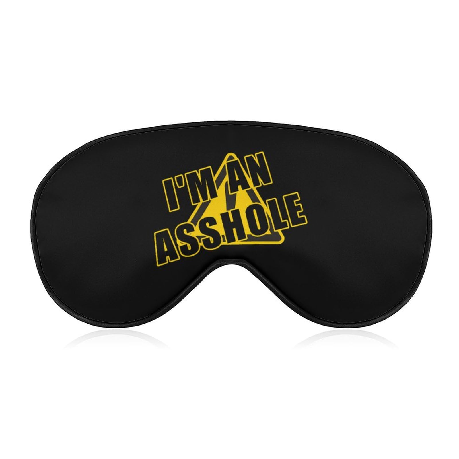 Warning I'm an Asshole Sleep Mask Eye Shade Cover Adjustable Strap for Travel Lunch Break Women Men