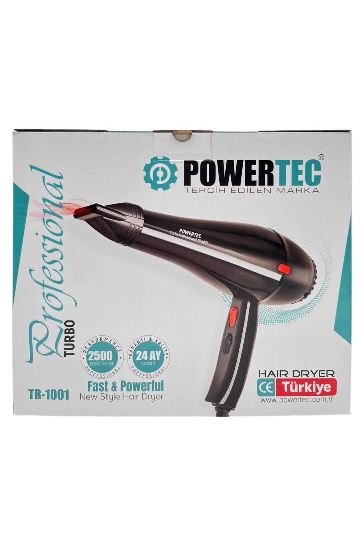 Powertec TR-1001 Profesyonel Saç Kurutma & Fön Makinesi 2500W