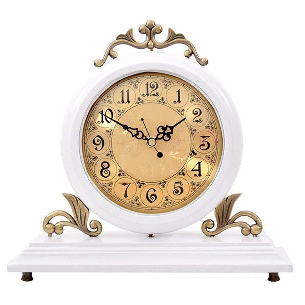 BLEKWETAAT Mantel Clock Decorative Wood Vintage Clocks Wooden Design Fireplace Clock Battery Operated Fireplace for Living Room Fireplace Table clock