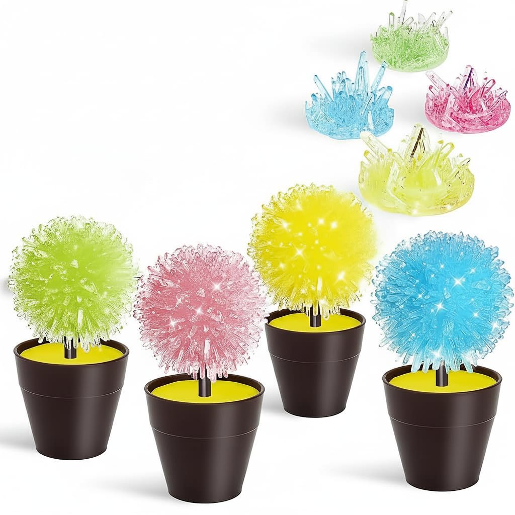 Sponsored Ad – Crystal Growing Kit for Kids, Science Kits for Kids Ages 8-12, 4pcs Grow Crystal Science Experiments Toys, DIY STEM Projects Learning and Education Toys Gifts for Girls and Boys Aged 6 7 8 9 10 11 12