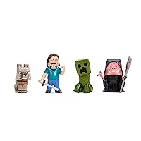 Jada Toys Minecraft Movie - Confezione da 4 personaggi da 2,5"