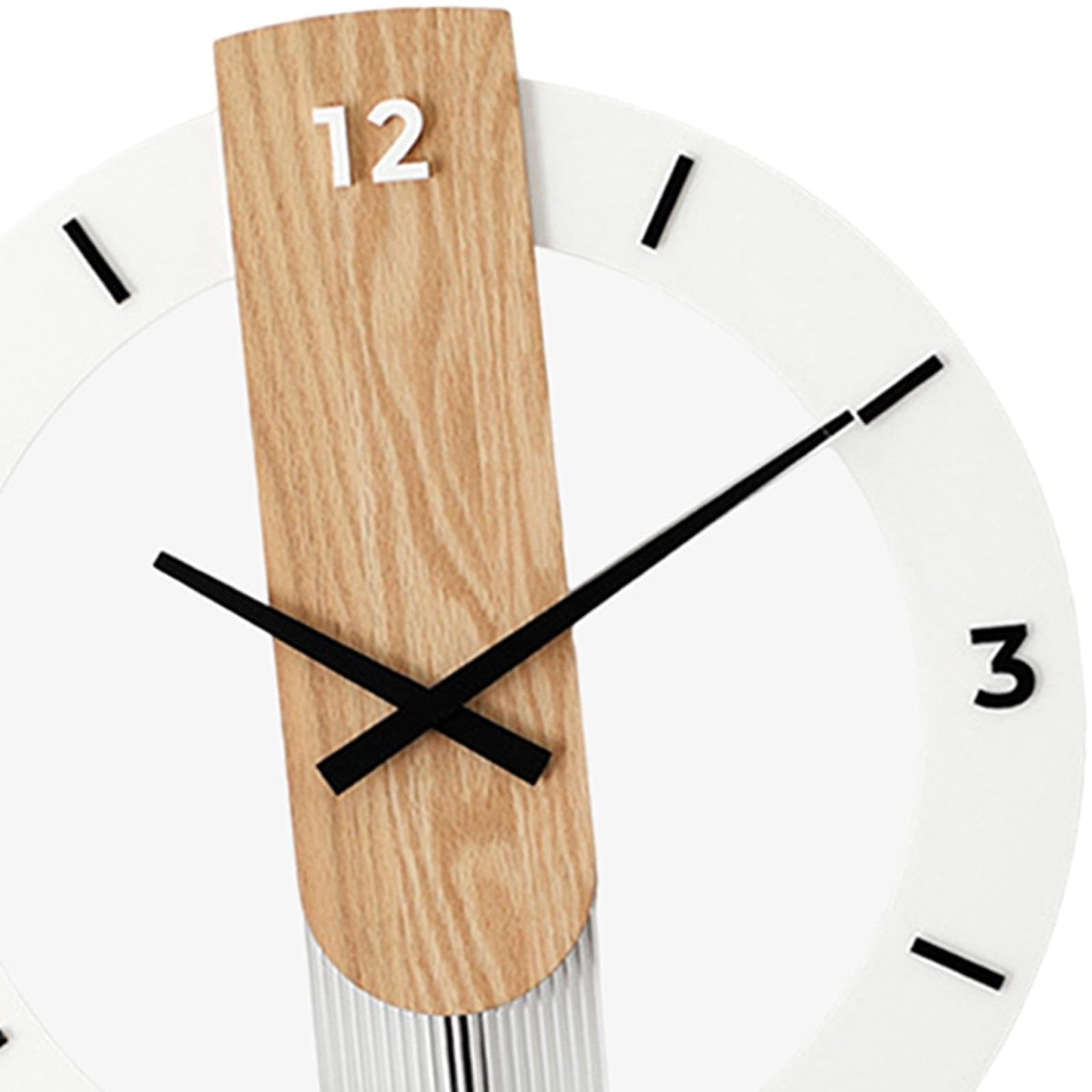 Sharplace Pendeluhr aus Holz, Wanduhr, Dekoration, dekorativ, geräuschlos, 39,4 x 54,4 cm, für Esszimmer, Einweihungsgeschenk, arabische Ziffern