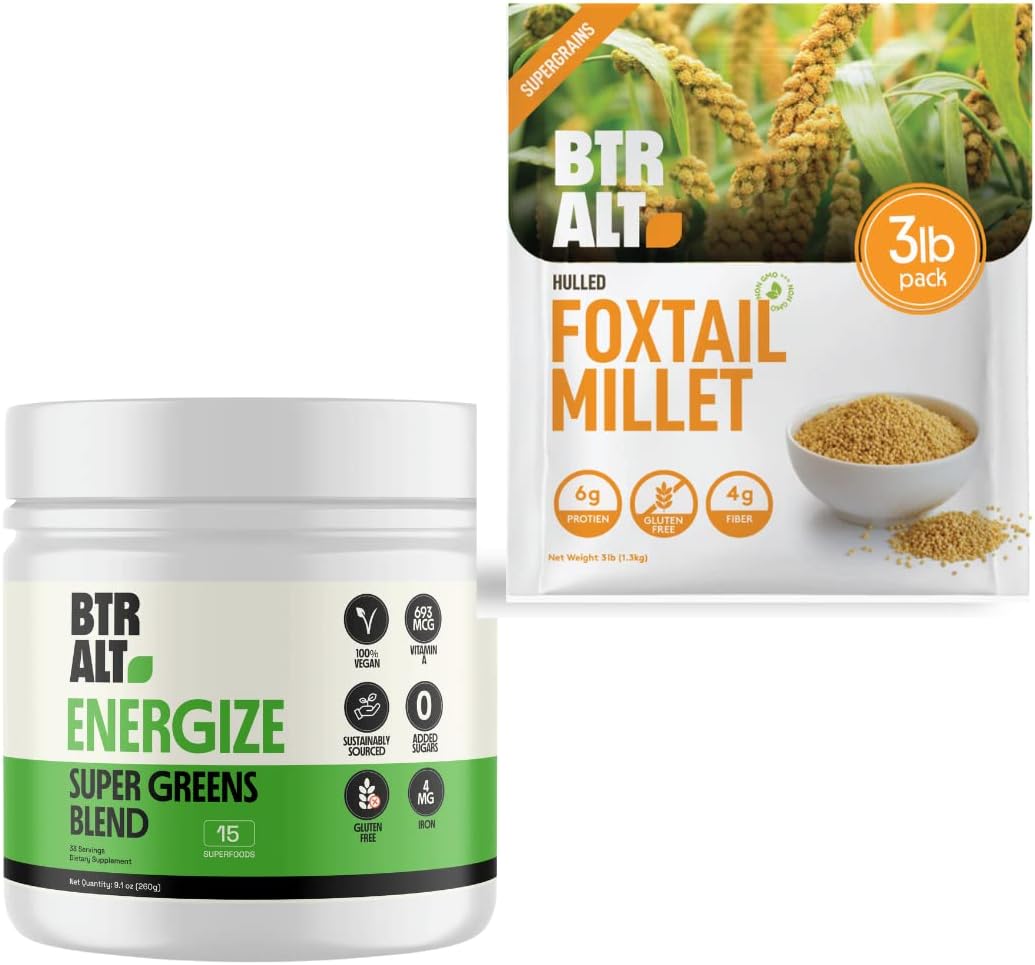 Better Alt Greens Powder & Foxtail Millet, Helps Reduce