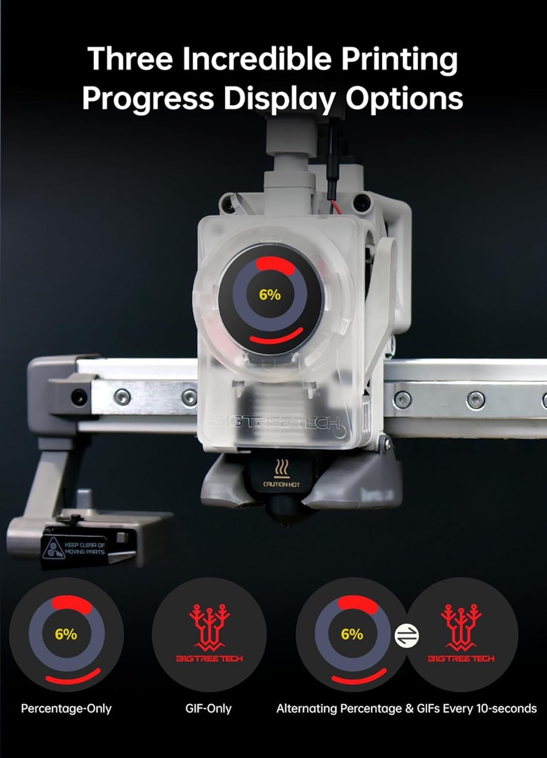 BIGTREETECH Panda Knomi + przezroczyste etui, głowica narzędziowa z sitkiem do ulepszania Bambu-Lab A1, A1 Mini, Plug and Play, kompatybilny z P1P P1S X1C X1E OTA Firmware Update