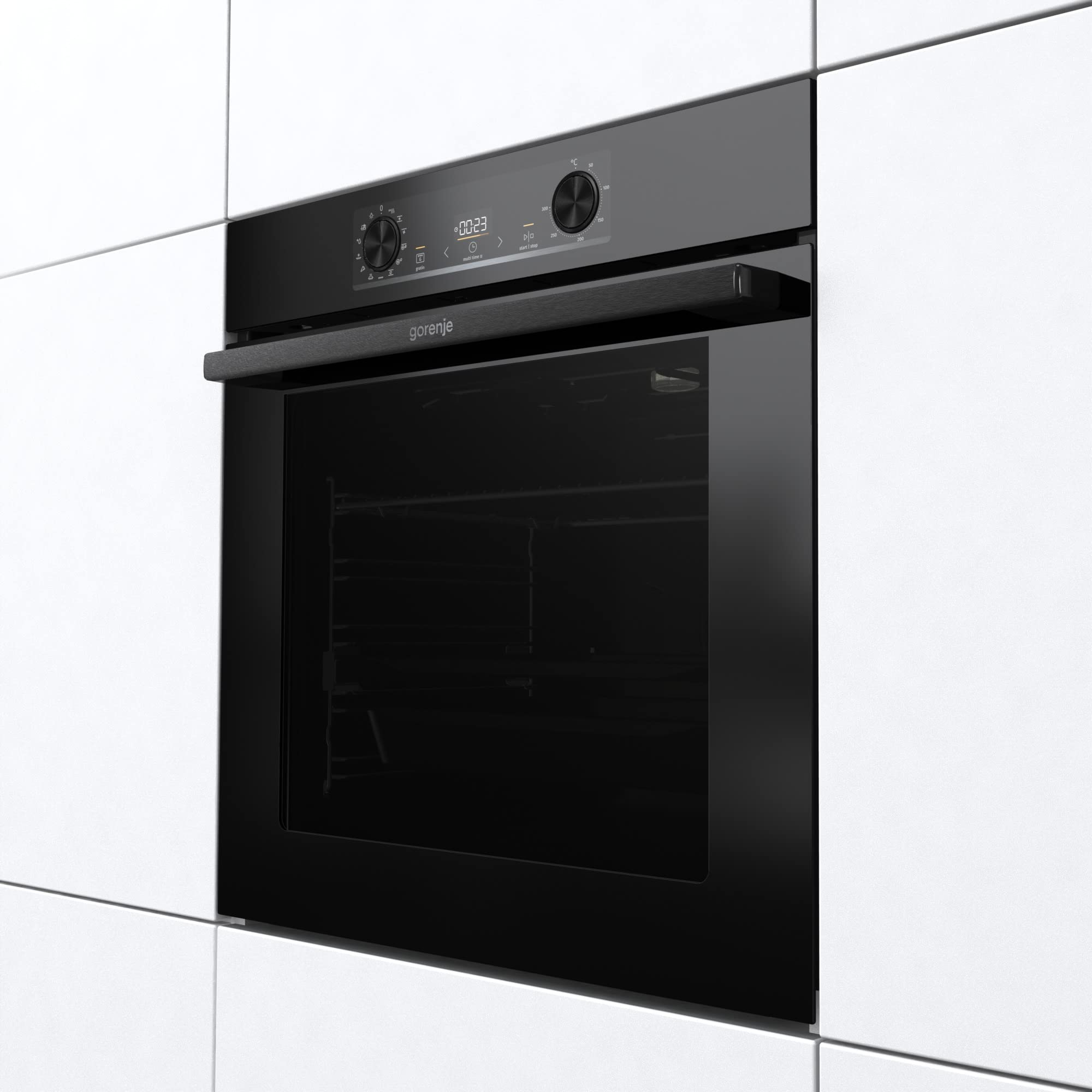 Gorenje BOS 6737 E13BG OptiBake Einbau-Backofen 77L Heißluft ExtraSteam schwarz