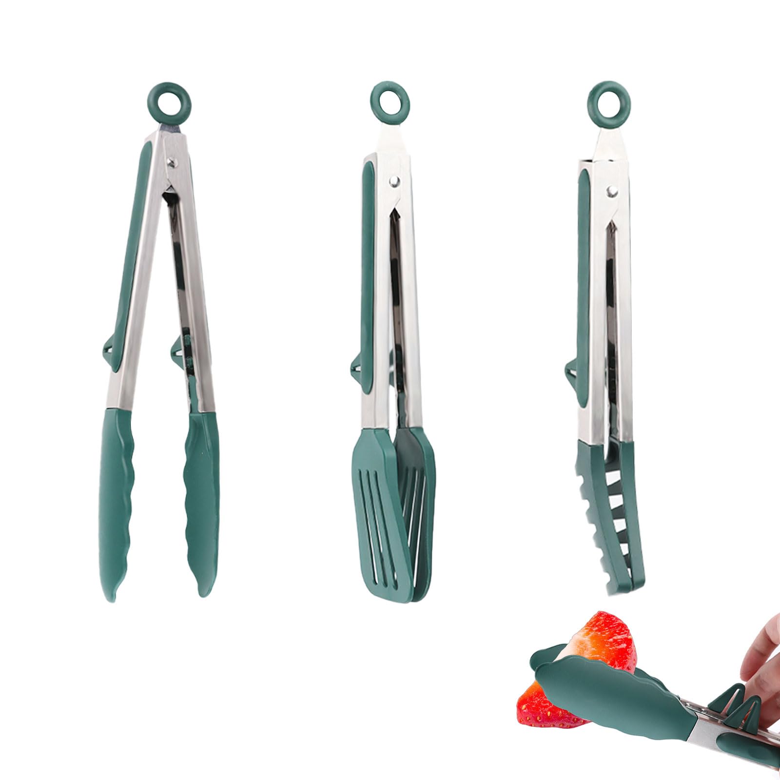 Set di pinze da cucina in silicone resistenti al calore fino a 600°F