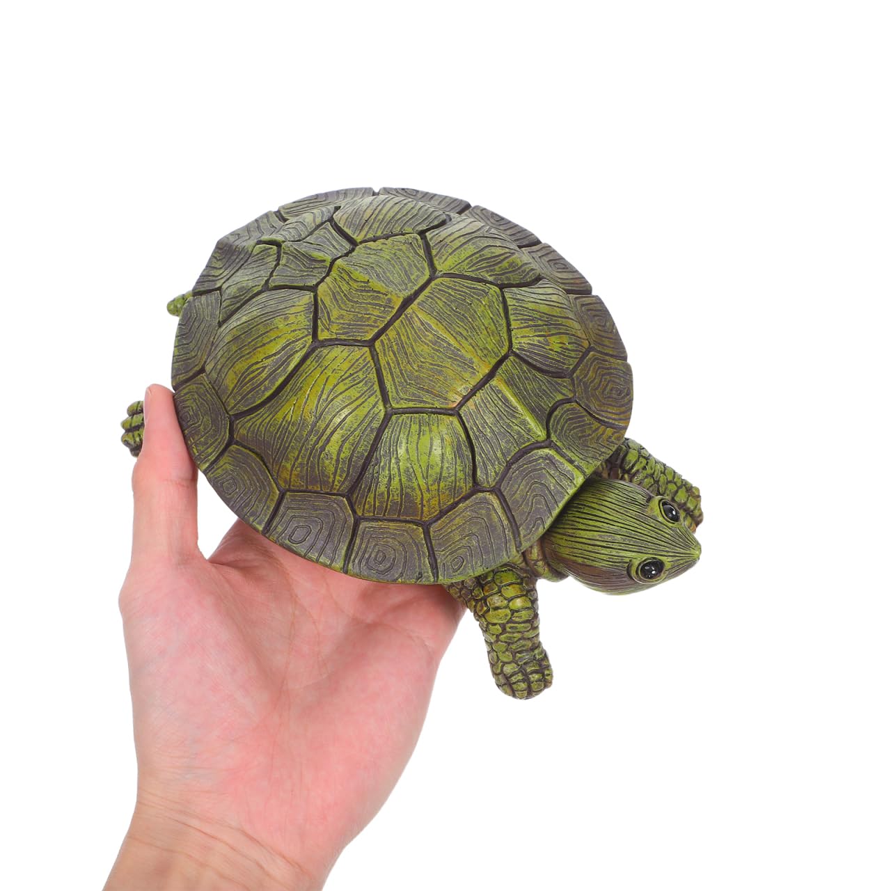 HOMSFOU Schlüsselversteck in Schildkrötenform 7.28X4.72X2.56In Wetterfeste Gartendeko Aus Kunststein Versteckter Schlüsselhalter Für Ersatzschlüssel Schmuck Und Kleine Wertgegenstände