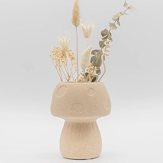 30+ Vintage Ceramic Mushroom Decor Inspirations For Retro Homes 14 BASE ROOTS Mushroom Decor Planter Handmade Ceramic Flower Vase Textured ...