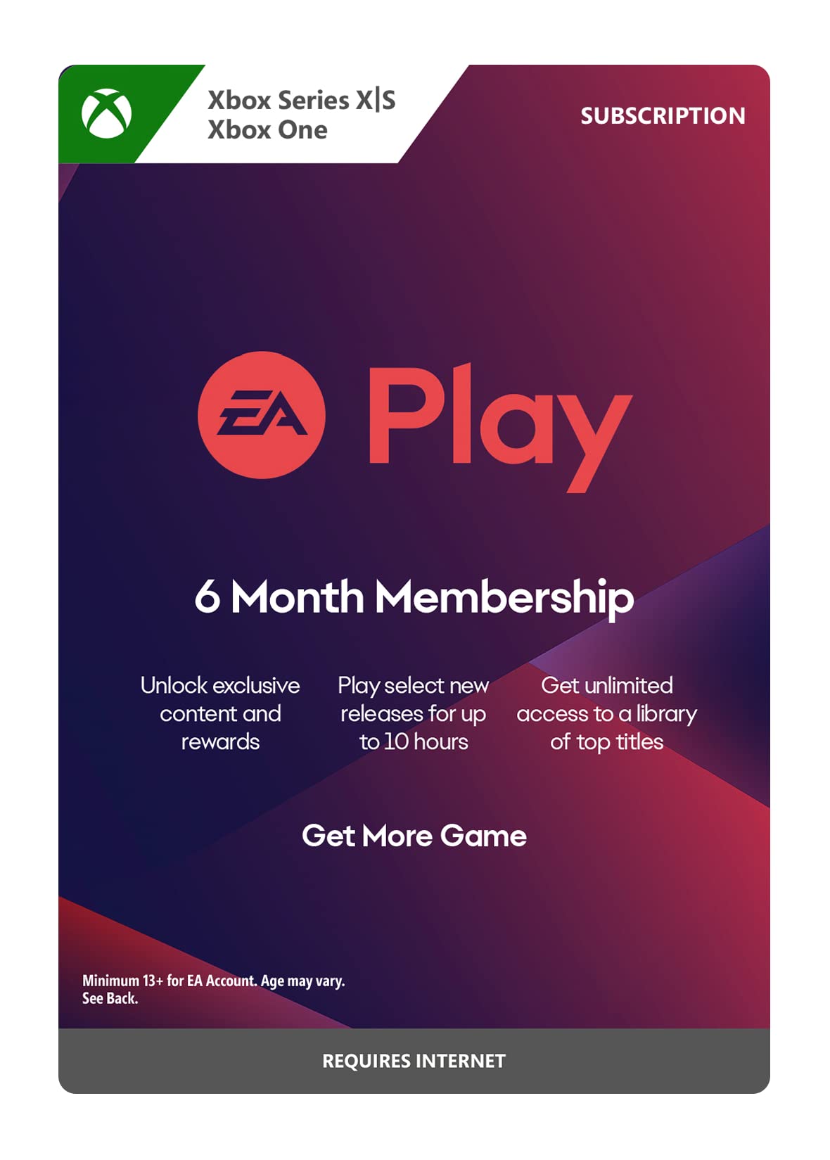 EA Play 6 Month Subscription | Xbox One/Series X|S - Download Code