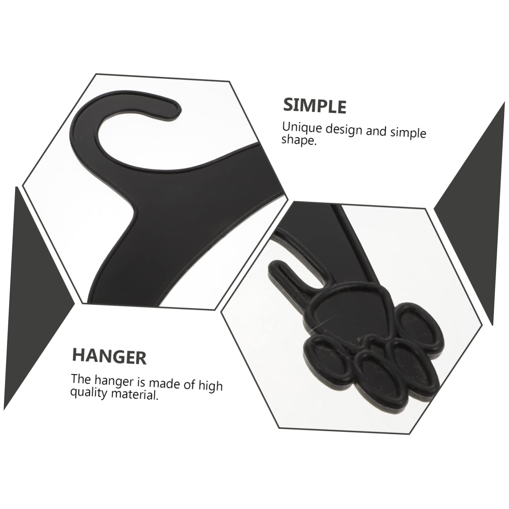 PERSELOSO 10Pcs Dog Claw Shape Clothes Hanger Lightweight Durable Pet Apparel Hanger for Travel Dormitory Kitchen Bathroom Balcony and Courtyard Use