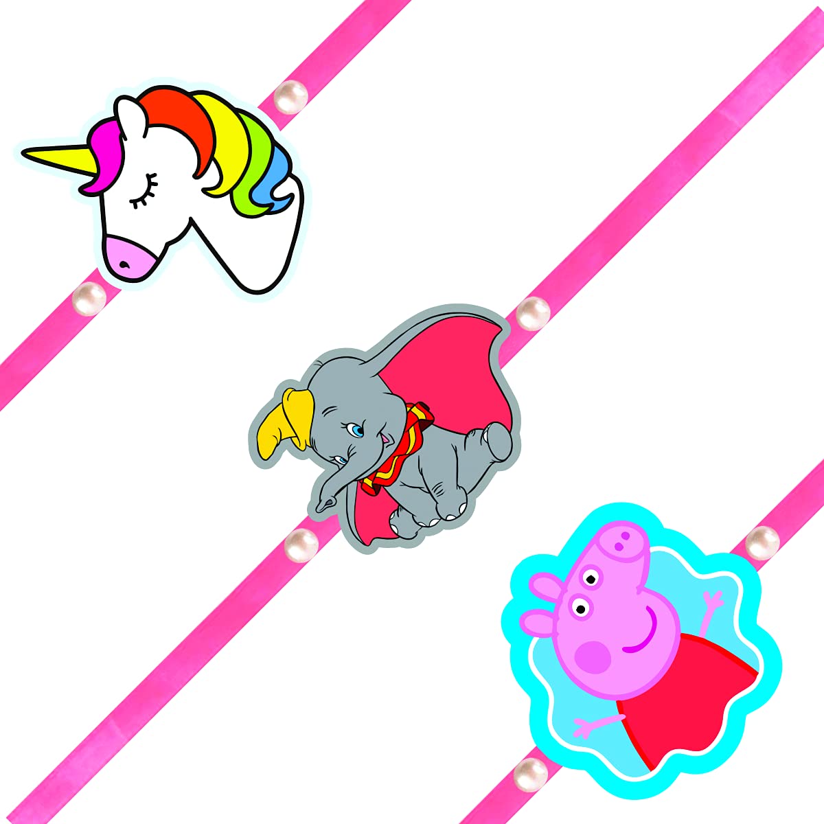Swastikart Magnetic Rakhi - Combo of 3 Kids Rakhi - Unicorn, Pappa & Dumbo Cartoon Character Rakhi for Brother Surprise Your Little Brother (B0CCDSV8YN) Amazon Price History, Amazon Price Tracker