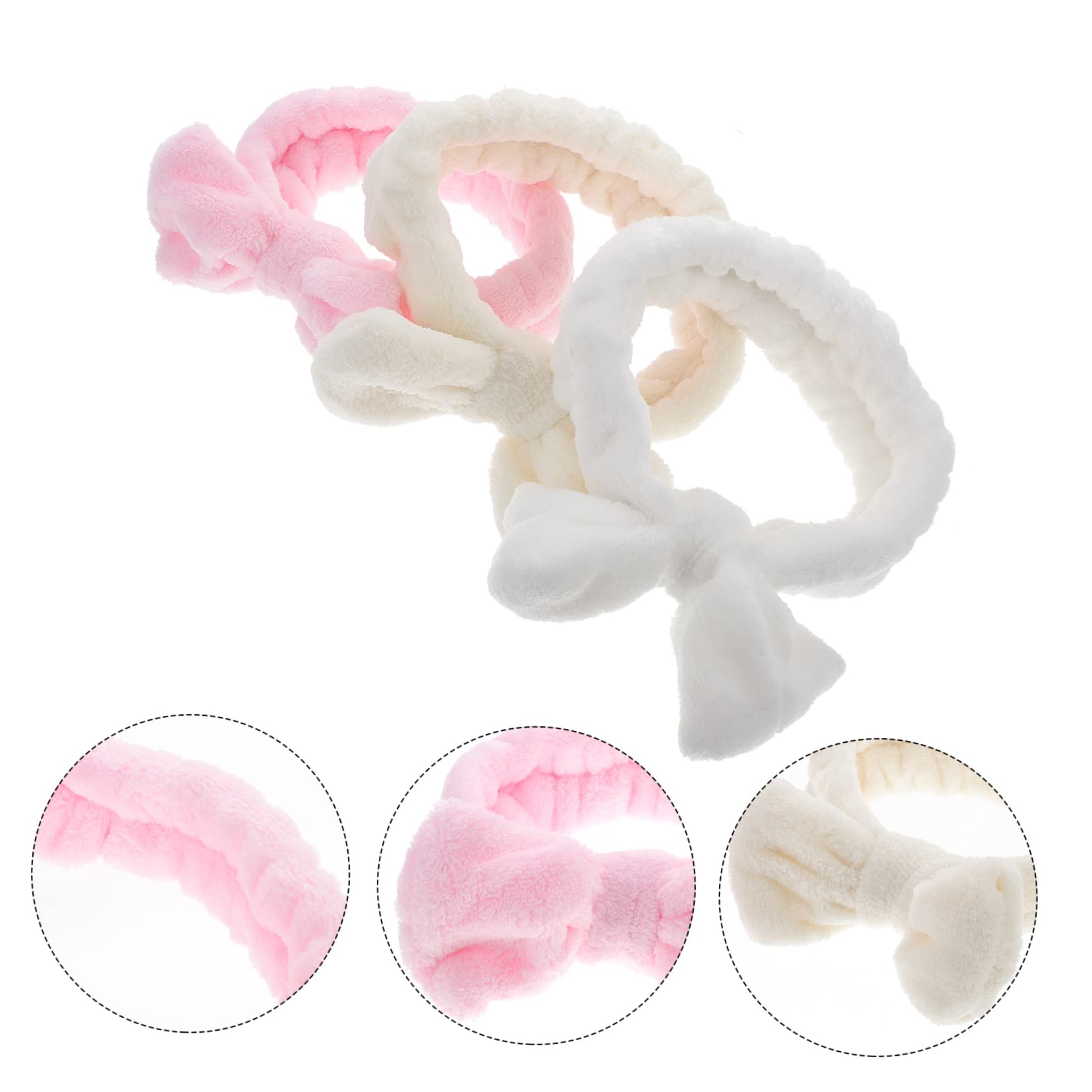 Ipetboom 9pezzi Fasce Per Fleece Elastici Per Makeup Spa e Rosa Accessori Cosmetici Per e Ragazze